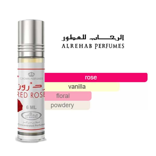 Al-Rehab Red Rose Concentrated Perfume Oil 6ml - British product
