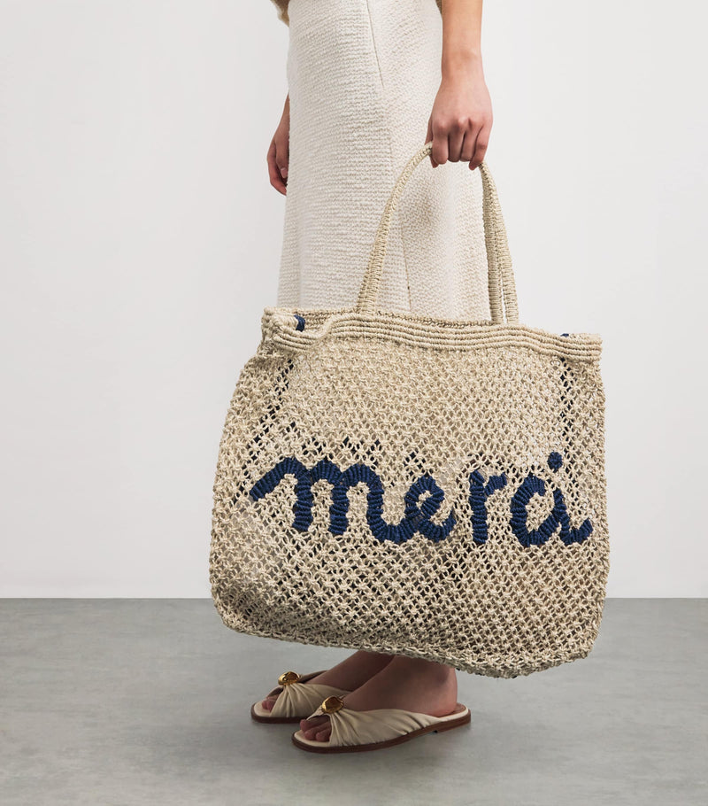 The Jacksons large jute Merci tote bag, imported from the UK