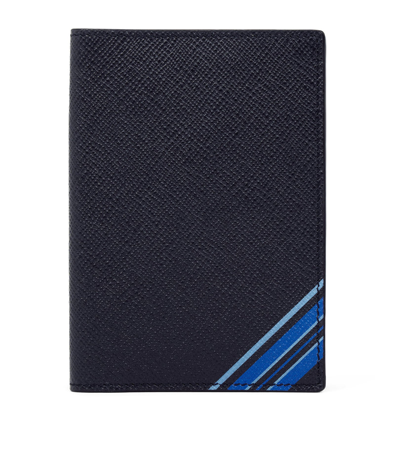 Smythson Panama Leather Stripe passport holder (British brand)