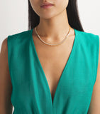 Suzanne Kalan yellow gold diamond tennis necklace 43cm, imported from the UK