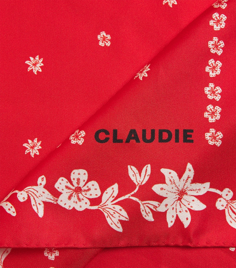 Claudie Pierlot silk printed square scarf 65cm, imported from the UK