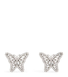 Suzanne Kalan diamond butterfly stud earrings in 18kt white gold (British brand)