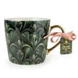 Historic Royal Palaces green damask mug 400ml, imported from the UK