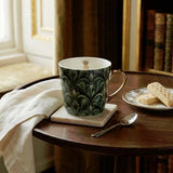 Historic Royal Palaces green damask mug 400ml, imported from the UK
