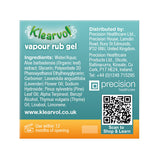 Klearvol Baby Vapour Rub Gel 50ml, UK version