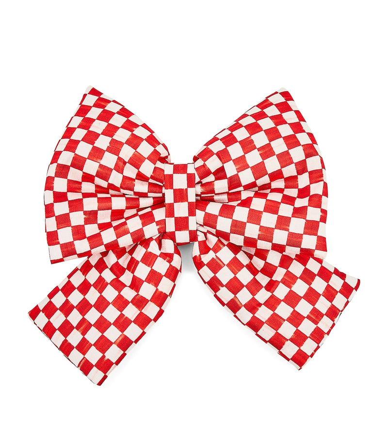 MacKenzie-Childs red check medium bow 28cm (British brand)
