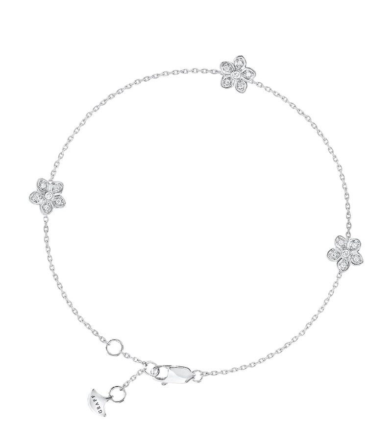 Graff Wild Flower bracelet white gold and diamonds, UK version