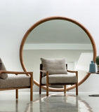 Large Wall Mirror with Solid Walnut Frame