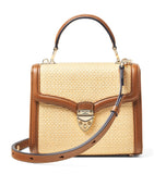 Aspinal of London raffia Mayfair midi bag (British brand)