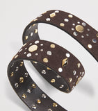 Sandro Paris leather rivet belt 3cm (British brand)