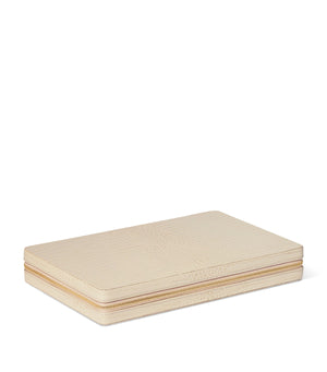 Aerin Enzo reise backgammonsett i skinn