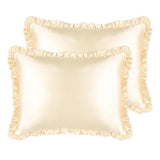 Superdrug Silver Cloud Satin Frilly Pillowcase Twin Pack - Buttercup Collection- Buy online at McGrocer