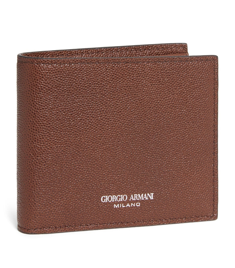 Giorgio Armani grained leather bifold wallet, imported from the UK
