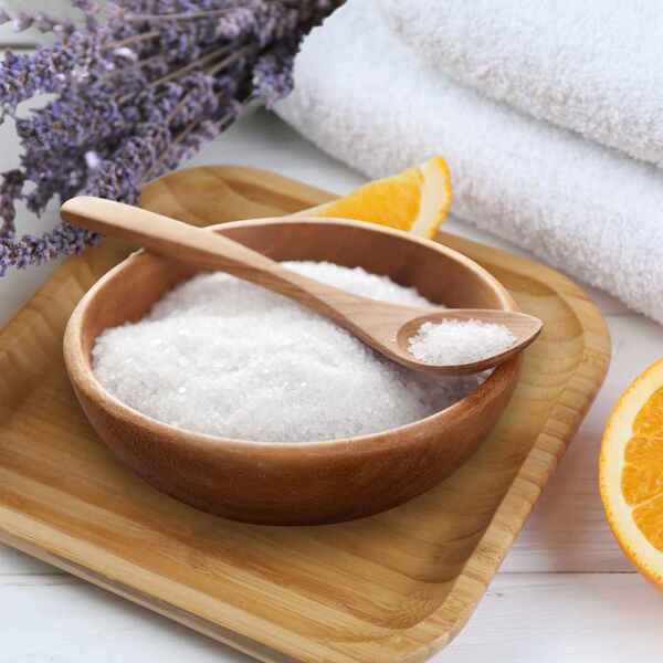 Obvs Skincare Signature Bath Salts Lavender Mandarin, imported from the UK