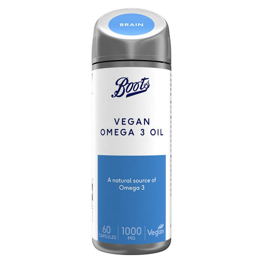 Boots Vegan Omega 3 Oil 60 Capsules General Health & Remedies Boots   