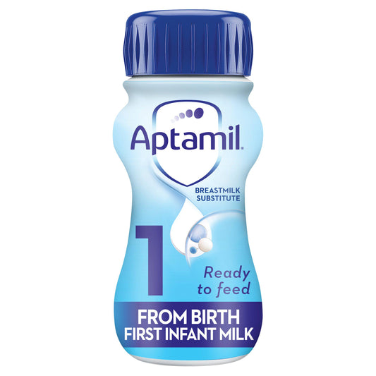 Aptamil 1 First Baby Milk Formula Liquid From Birth Ready To Feed 200ml baby milk & drinks Sainsburys   