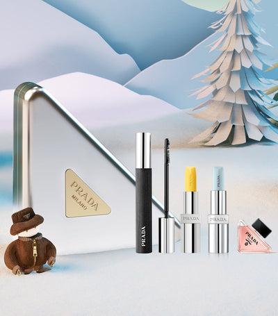 Harrods Chic Beauty Clutch Set with Full-Size Mascara and Mini Balms and Perfume- Buy online at McGrocer