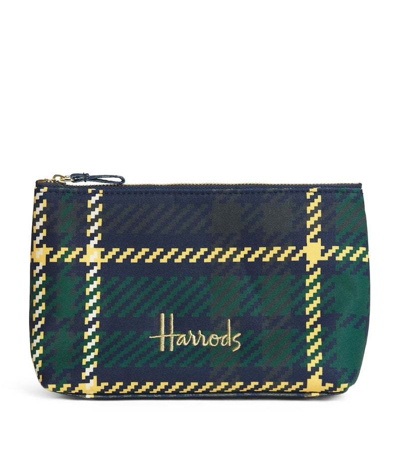 Harrods small tartan logo pouch H15xW23xD3cm, imported from the UK