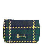 Harrods small tartan logo pouch H15xW23xD3cm, imported from the UK