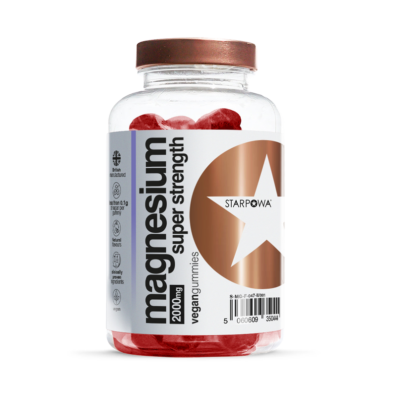 Starpowa magnesium gummies Super Strength Strawberry 60 count, UK version