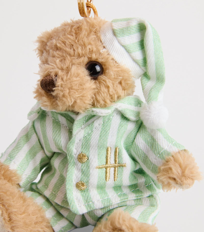 Harrods pyjama Henry bear soft toy keyring, UK version