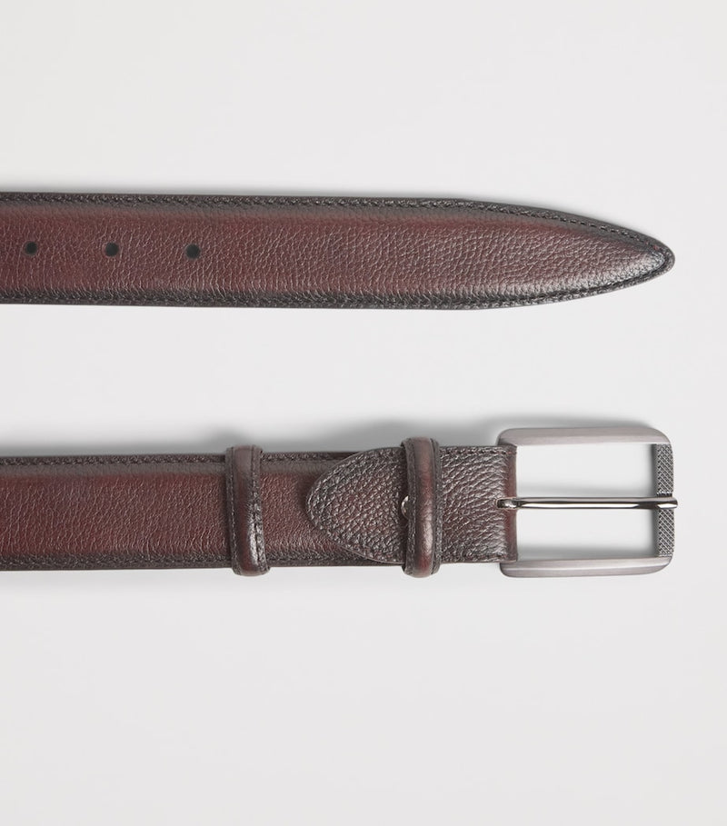 Elliot Rhodes grained leather belt, imported from the UK