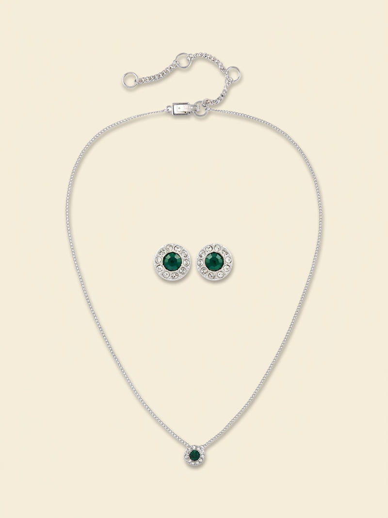 Susan Caplan Givenchy Swarovski crystal set, silver - British product