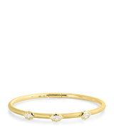 Harrods Jade Trau Small Yellow Gold and Diamond Plié Maverick Station Bangle- Buy online at McGrocer
