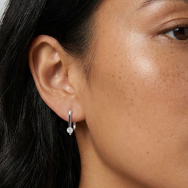 MUCHV hoop earrings 18k gold and silver one size - British product