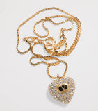 Valentino Garavani heart necklace with crystals, imported from the UK