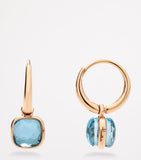 Pomellato Nudo blue topaz rose gold earrings - British product