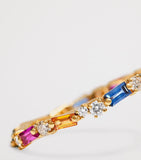 Suzanne Kalan eternity ring with rainbow sapphires and diamonds, UK version
