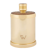 Harrods Cylinder Swarovski Crystal Gold-Plated Cotton Bud Jar- Buy online at McGrocer