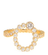 Harrods Sophie Bille Brahe Yellow Gold and Diamond Ensemble 'O' Ring- Buy online at McGrocer