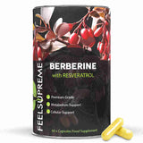 Feel Supreme Berberine Resveratrol supplement 60 capsules, imported from the UK