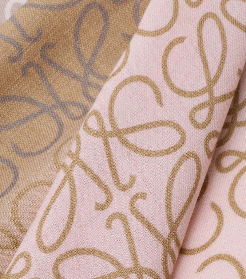 LOEWE Anagram scarf 45x200cm wool-silk-cashmere, imported from the UK