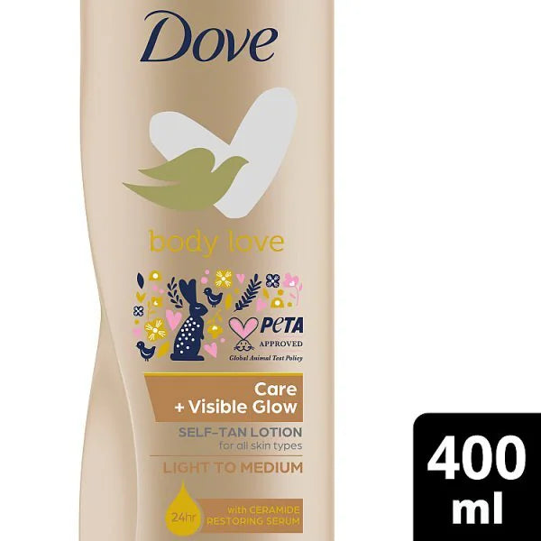 Dove Visible Glow tan lotion Light Medium 400ml - British product