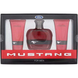 Mustang Red fragrance gift set with EDT balm body wash British brand