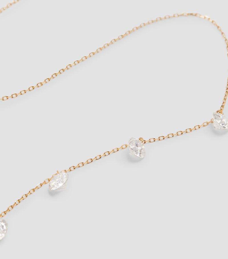 Persée yellow gold diamond 7-stone Danaé necklace, UK version