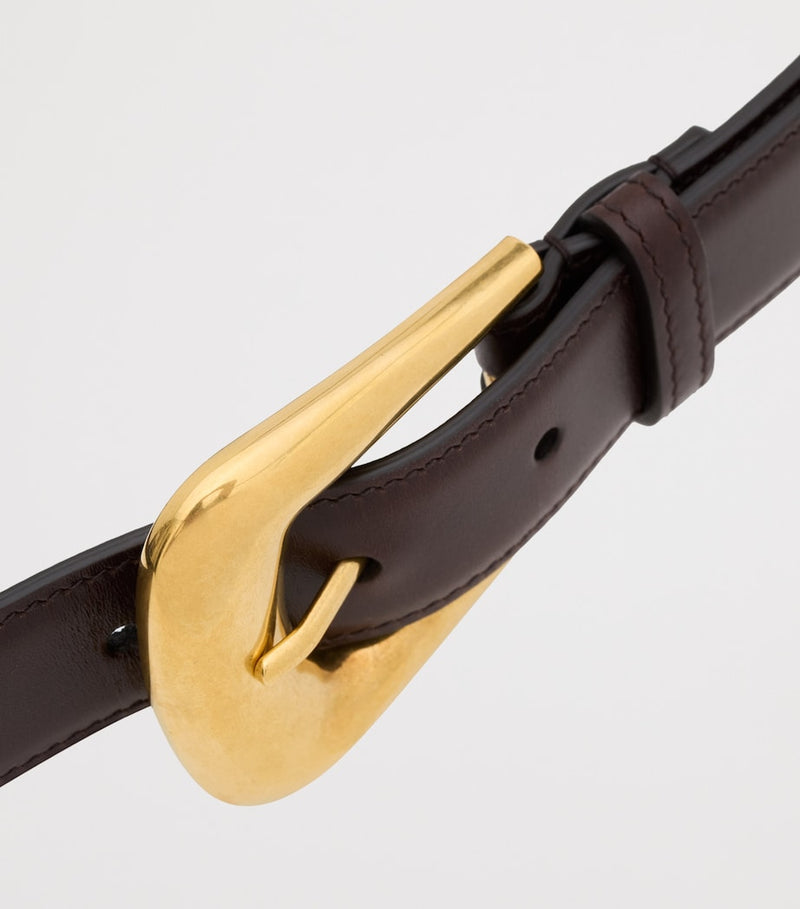 Saint Laurent leather folk buckle belt 2.5cm - British product
