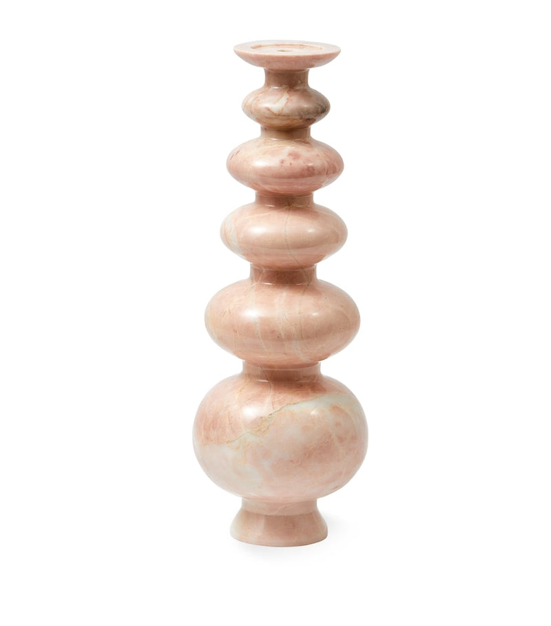 POLSPOTTEN Polished Marble Heritage Sphere candle holder 40cm, imported from the UK