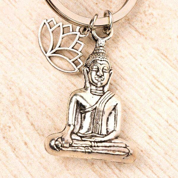 Myga Buddha Lotus keyring 6.3cm, imported from the UK