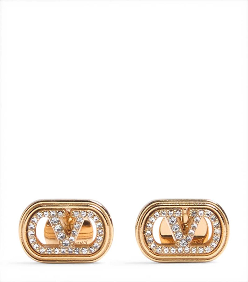 Valentino Garavani Vlogo Ovalette crystal earrings - British product