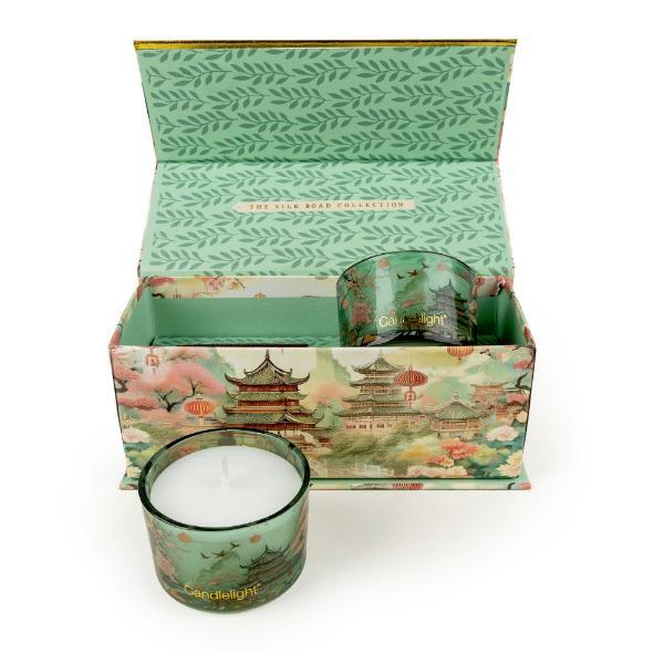 Candlelight Chengdu candle gift set jade-green votive candles (British brand)