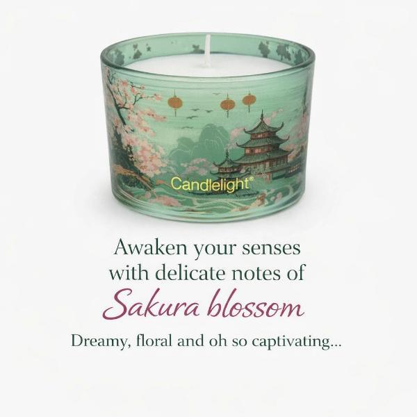 Candlelight Chengdu candle gift set jade-green votive candles (British brand)