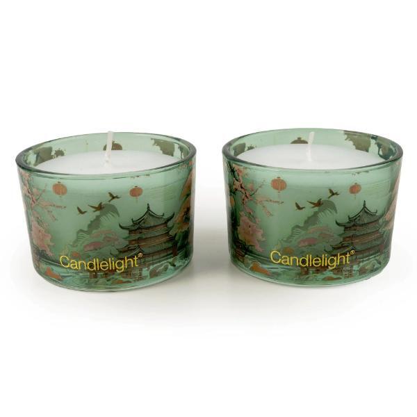 Candlelight Chengdu candle gift set jade-green votive candles (British brand)