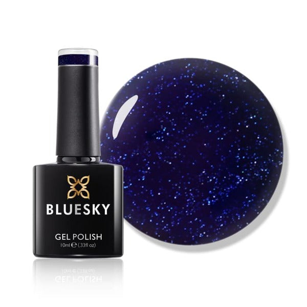 Bluesky Caring Blue Glitter Gel Polish - British product