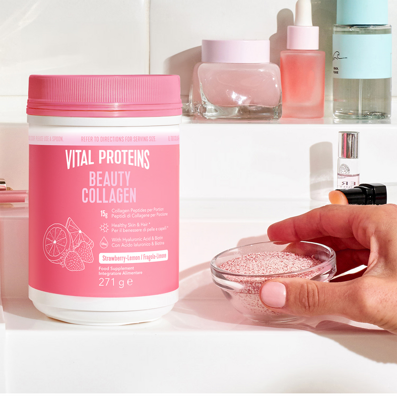 Vital Proteins Beauty Collagen Strawberry Lemon 271g, imported from the UK