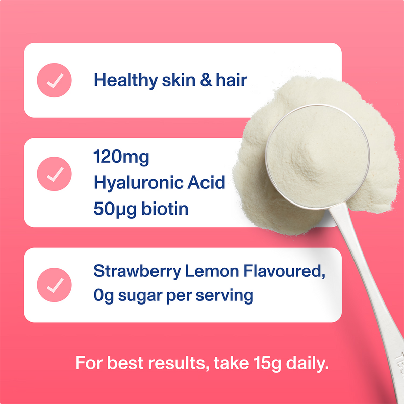 Vital Proteins Beauty Collagen Strawberry Lemon 271g, imported from the UK