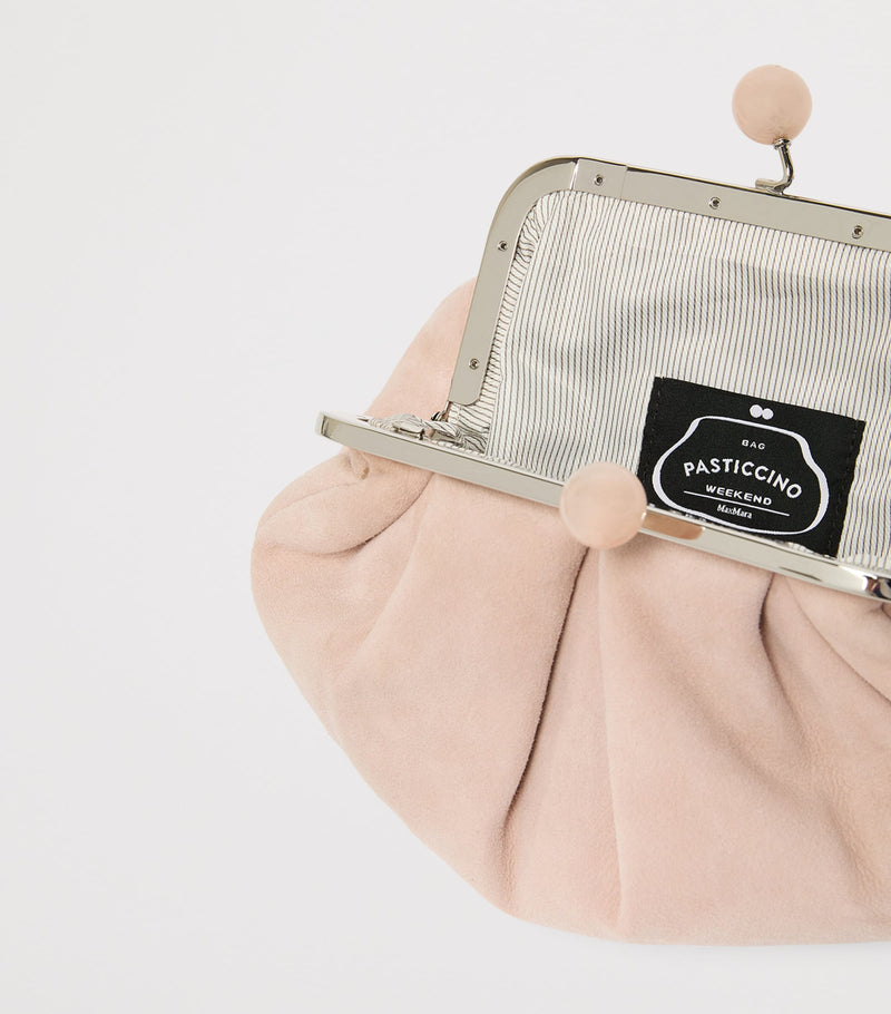 Weekend Max Mara Pasticcino suede clutch bag - British product